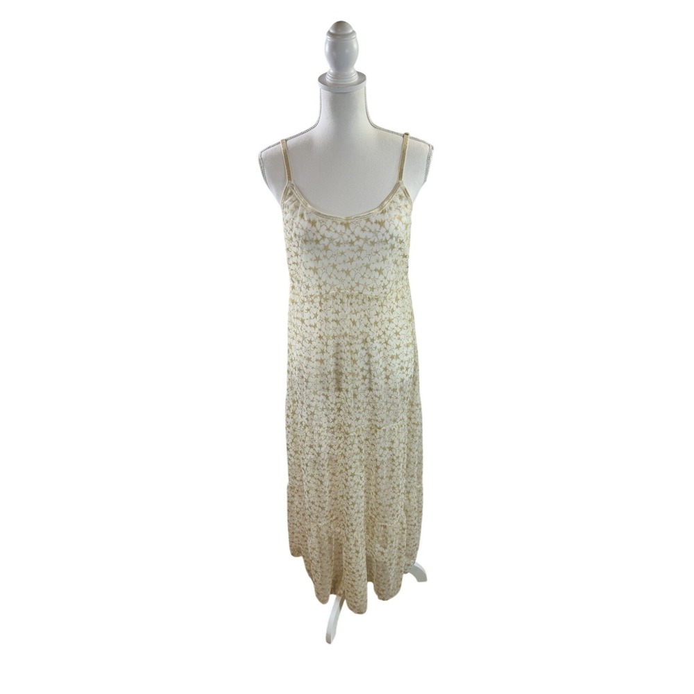 NWOT Venus Nightgown Sheer Gold Star Maxi Size Large